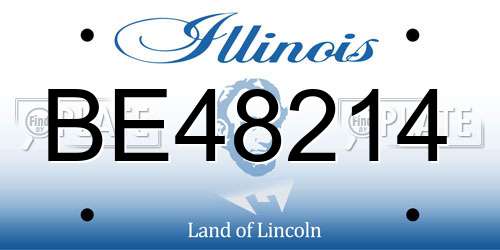 BE48214 Illinois License Plate