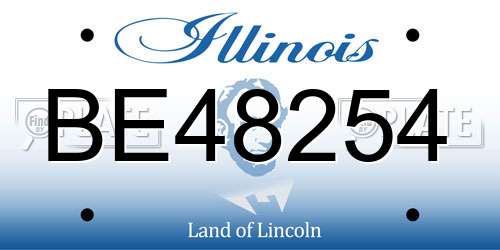 BE48254 Illinois License Plate