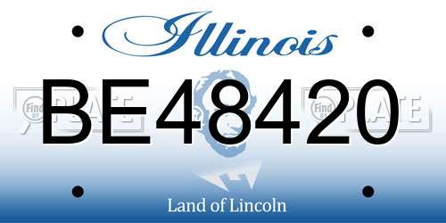 BE48420 Illinois License Plate