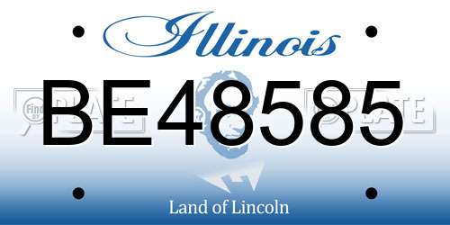 BE48585 Illinois License Plate