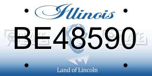 BE48590 Illinois License Plate