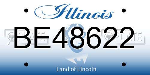 BE48622 Illinois License Plate