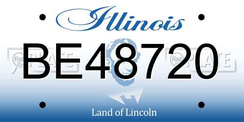 BE48720 Illinois License Plate