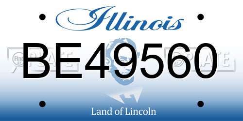 BE49560 Illinois License Plate