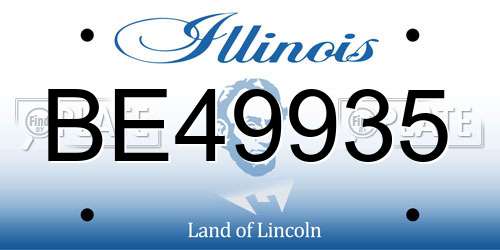 BE49935 Illinois License Plate