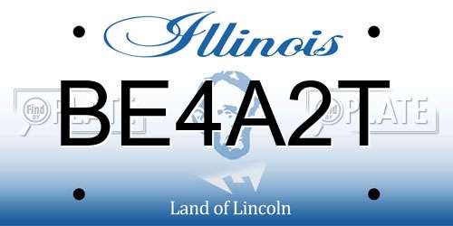 BE4A2T Illinois License Plate