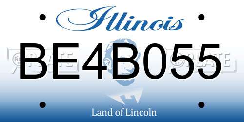 BE4B055 Illinois License Plate
