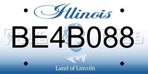 BE4B088 Illinois License Plate