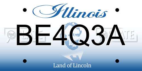 BE4Q3A Illinois License Plate