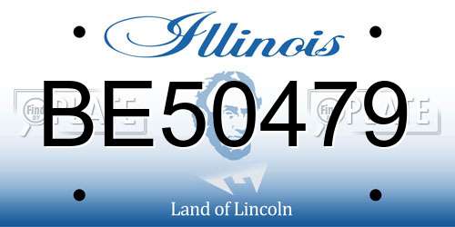 BE50479 Illinois License Plate