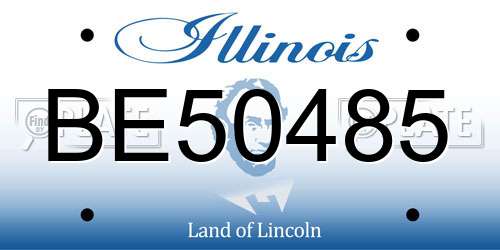 BE50485 Illinois License Plate