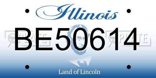 BE50614 Illinois License Plate