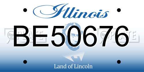BE50676 Illinois License Plate