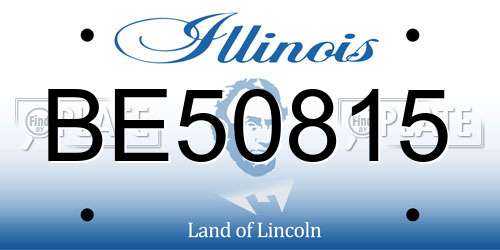 BE50815 Illinois License Plate