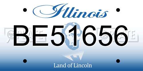 BE51656 Illinois License Plate