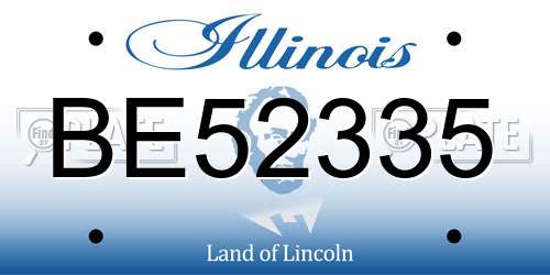 BE52335 Illinois License Plate