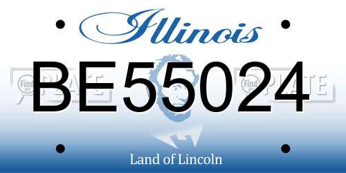 BE55024 Illinois License Plate