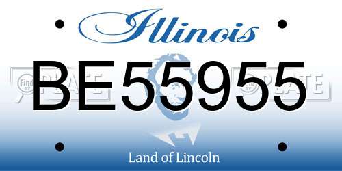 BE55955 Illinois License Plate