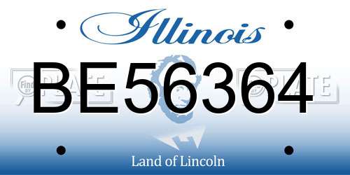 BE56364 Illinois License Plate
