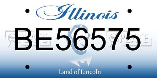 BE56575 Illinois License Plate