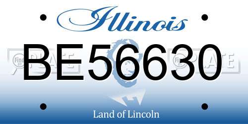 BE56630 Illinois License Plate