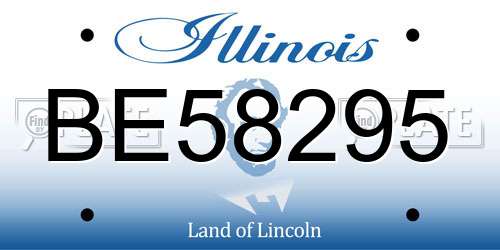 BE58295 Illinois License Plate