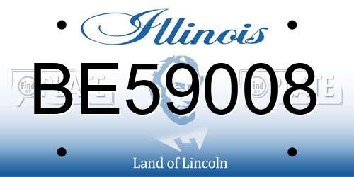BE59008 Illinois License Plate