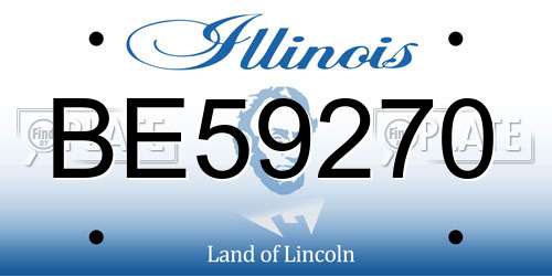 BE59270 Illinois License Plate