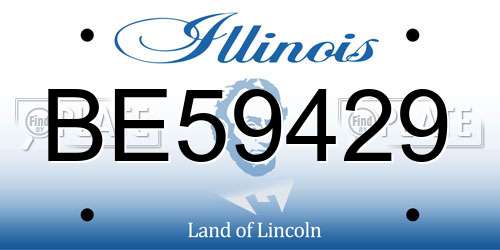 BE59429 Illinois License Plate