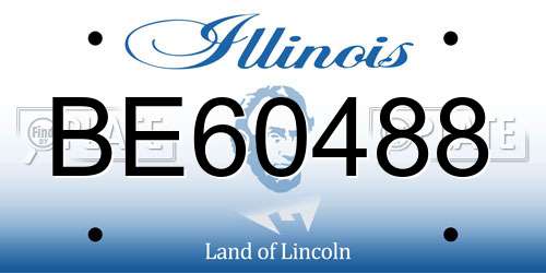 BE60488 Illinois License Plate