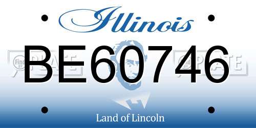 BE60746 Illinois License Plate