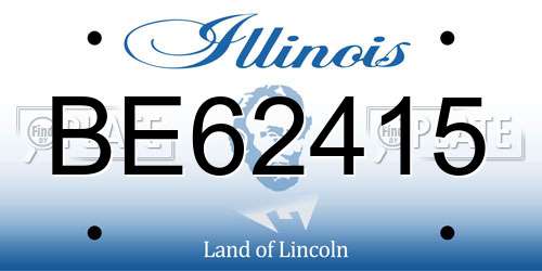 BE62415 Illinois License Plate