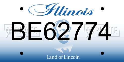 BE62774 Illinois License Plate