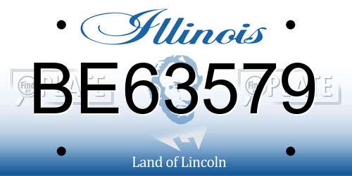 BE63579 Illinois License Plate