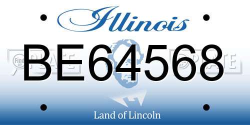BE64568 Illinois License Plate