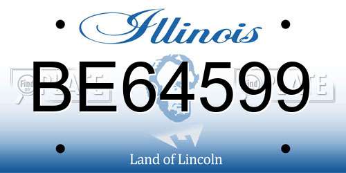 BE64599 Illinois License Plate