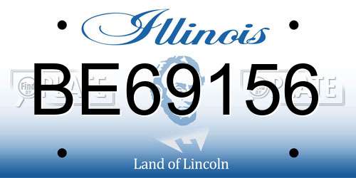 BE69156 Illinois License Plate
