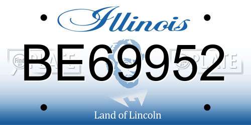 BE69952 Illinois License Plate