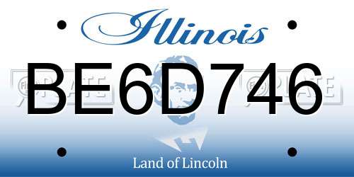 BE6D746 Illinois License Plate