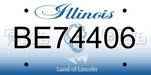 BE74406 Illinois License Plate