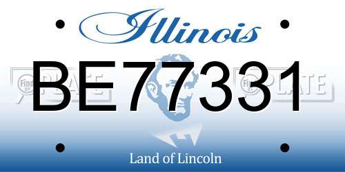 BE77331 Illinois License Plate