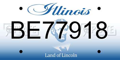 BE77918 Illinois License Plate