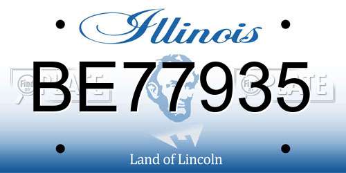 BE77935 Illinois License Plate
