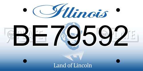 BE79592 Illinois License Plate