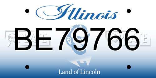 BE79766 Illinois License Plate