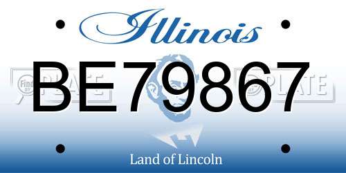 BE79867 Illinois License Plate
