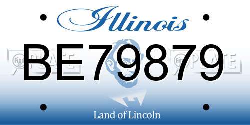 BE79879 Illinois License Plate