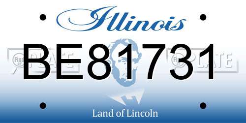 BE81731 Illinois License Plate