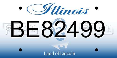 BE82499 Illinois License Plate