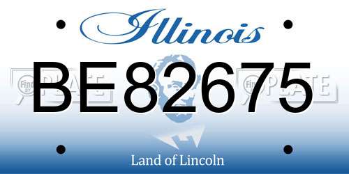 BE82675 Illinois License Plate